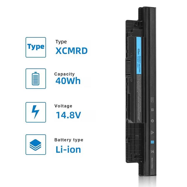 Alt view image 2 of 7 - 40Wh XCMRD Laptop Battery for Dell Inspiron 15 3000 Series 3521 3531 3537 3541 3542 15R 5537 5521 17R 17 3721 3737 5737 5721 14R 14 3421 3437 5421 5437 7447 Latitude 3440 3540 Vostro 2421 2521 P28F