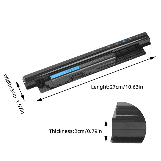 Alt view image 3 of 7 - 40Wh XCMRD Laptop Battery for Dell Inspiron 15 3000 Series 3521 3531 3537 3541 3542 15R 5537 5521 17R 17 3721 3737 5737 5721 14R 14 3421 3437 5421 5437 7447 Latitude 3440 3540 Vostro 2421 2521 P28F