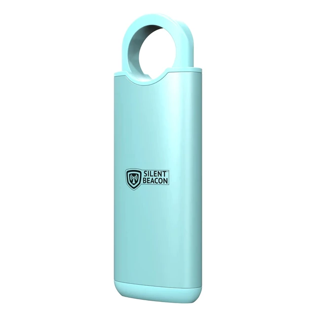 Alt view image 2 of 7 - Personal Safety Alarm by 135dB Siren, Flashing Light, Pull & Vibration Activation, USB-C Rechargeable Keychain (Mint)