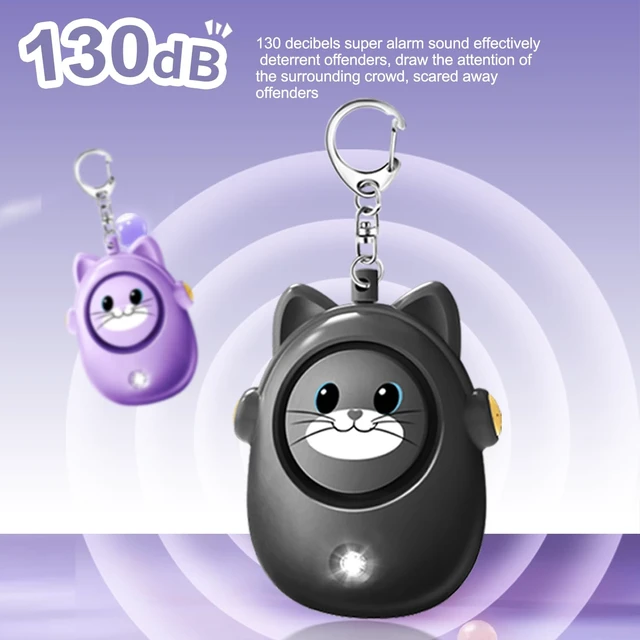 Alt view image 3 of 7 - Personal Safety Alarm for Women by WomenLoud Siren, 130dB Loud Siren Keychain in a Variety of Colors, Cute Cat Design Security Device for Children, Elderly