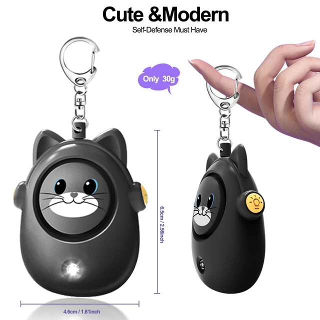 Alt view image 2 of 7 - Personal Safety Alarm for Women by WomenLoud Siren, 130dB Loud Siren Keychain in a Variety of Colors, Cute Cat Design Security Device for Children, Elderly