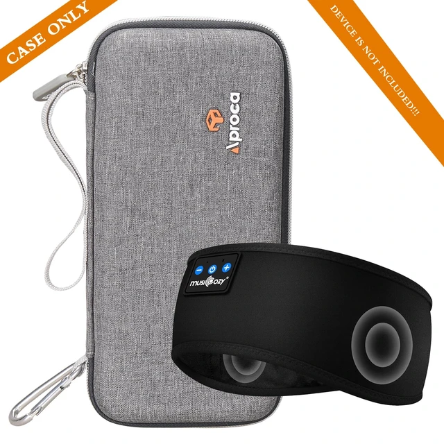 Alt view image 5 of 7 - Case Compatible with MUSICOZY/Mixiba/Perytong Sleep Headphones Bluetooth Headband Sleep Eye Mask, Portable Storage Protective Bag for Accessories (Case Only)