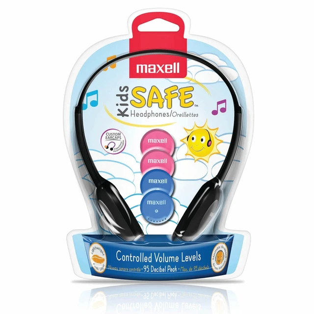 Alt view image 2 of 4 - 190338 Lightweight & Small Volume Protection 30mm Driver Comfortable Kids Safe Children Headphones with Interchangeable Colors Black