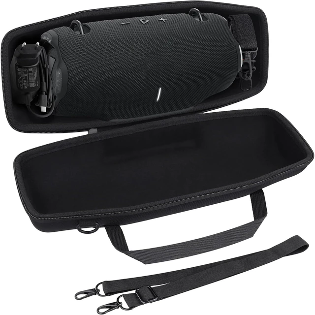 Main image of Hard Travel Case for Xtreme 4 Portable Bluetooth Speaker, Black Portable Storage, Space For Speaker Accessories, Organized Interior, Protective Zippered Shell, Carry Handle, Shoulder Strap
