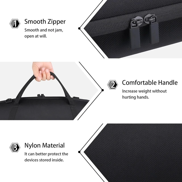 Alt view image 4 of 7 - Hard Travel Case for Xtreme 4 Portable Bluetooth Speaker, Black Portable Storage, Space For Speaker Accessories, Organized Interior, Protective Zippered Shell, Carry Handle, Shoulder Strap