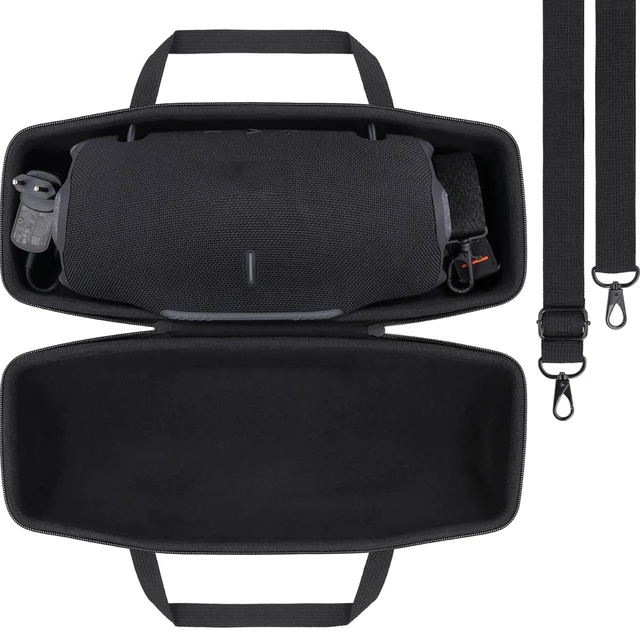 Alt view image 2 of 7 - Hard Travel Case for Xtreme 4 Portable Bluetooth Speaker, Black Portable Storage, Space For Speaker Accessories, Organized Interior, Protective Zippered Shell, Carry Handle, Shoulder Strap