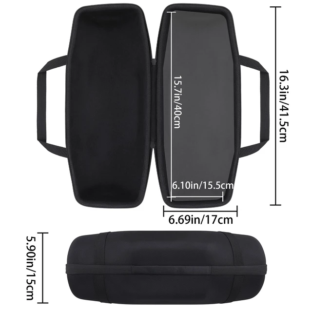 Alt view image 5 of 7 - Hard Travel Case for Xtreme 4 Portable Bluetooth Speaker, Black Portable Storage, Space For Speaker Accessories, Organized Interior, Protective Zippered Shell, Carry Handle, Shoulder Strap