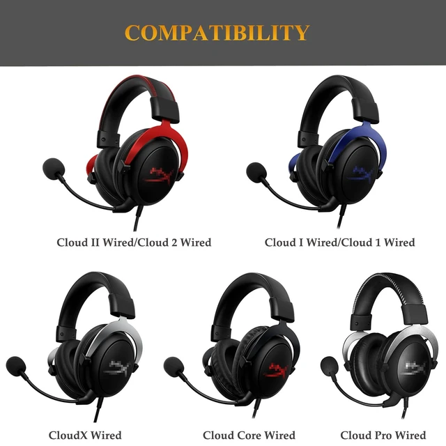 Alt view image 2 of 7 - Cloud 2 Buckles as Same as Stock Cloud II Clamps Fit Great Hinge Side Covers Parts Replacement for HyperX Cloud 2 Wired/Cloud 1/CloudX/Cloud Pro/Cloud Core Wired Gaming Headsets