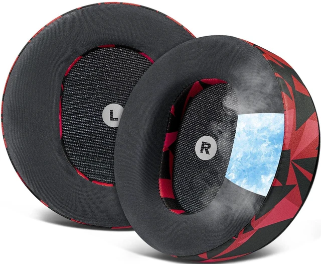 Main image of Cooling Gel Replacement Earpads for Audeze Maxwell (Do Not Fit Audeze Maxwell 2) Headphone, Ear Pads Cushions with Breathable Ice Silk Fabric, High-Density Noise Cancelling Foam - Red Storm