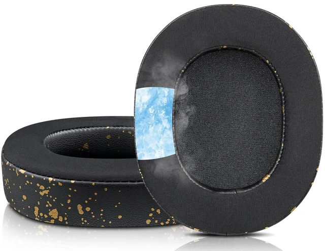 Main image of Cooling Earpads for Razer BlackShark V2/V2 Pro - Black Gold Do not fit BlackShark V2 X/V2 HyperSpeed
