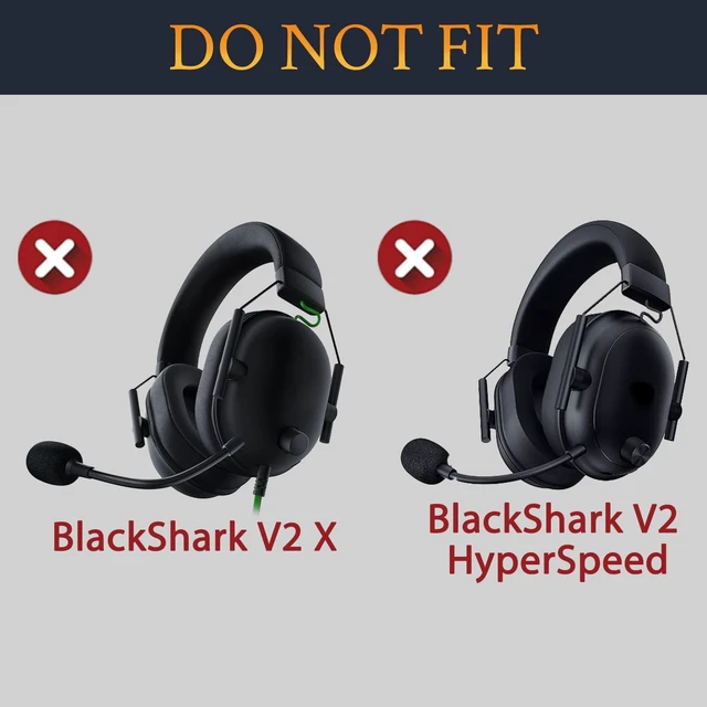 Alt view image 3 of 7 - Cooling Earpads for Razer BlackShark V2/V2 Pro - Black Gold Do not fit BlackShark V2 X/V2 HyperSpeed