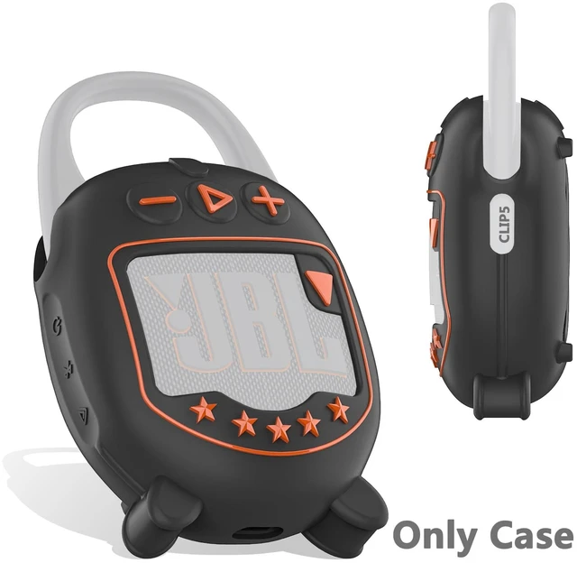 Alt view image 3 of 7 - Silicone Cover Case for JBL Clip 5 Portable Bluetooth Speaker Protective Soft Silicone Cover for JBL Clip 5 Speaker Accessories, Stand Up Case, Shockproof Cover (Black)