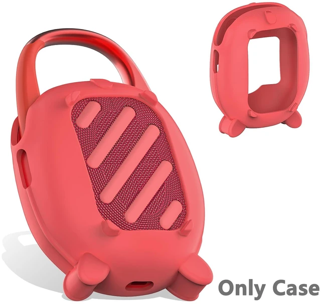 Alt view image 4 of 7 - Silicone Cover Case for JBL Clip 5 Portable Bluetooth Speaker Protective Soft Silicone Cover for JBL Clip 5 Speaker Accessories, Stand Up Case, Shockproof Cover (Red)