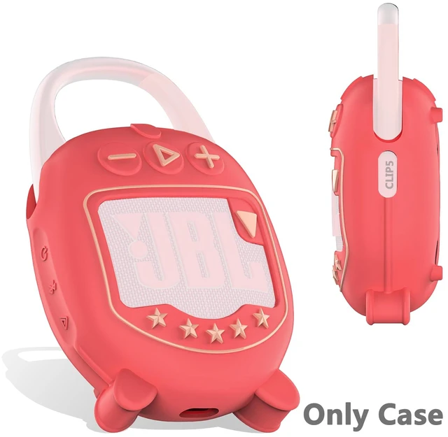 Alt view image 3 of 7 - Silicone Cover Case for JBL Clip 5 Portable Bluetooth Speaker Protective Soft Silicone Cover for JBL Clip 5 Speaker Accessories, Stand Up Case, Shockproof Cover (Red)