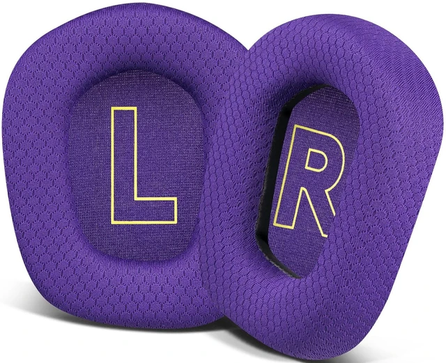 Main image of Mesh Fabric Professional Earpads Replacement for Logitech G733 G535 G335 Lightspeed Wireless Gaming Headset, Ear Pads Cushions with Comfort Noise Isolation Foam - Purple