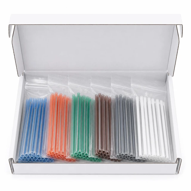 Main image of 120pcs Color-Coded Fiber Fusion Splice Sleeve Kit, 2.6mm 60mm Pre-Shrunk Fusion Sleeves, Blue/Orange/Green/Brown/Grey/White, 304 SS Pin, 20pcs per Color, in White Box, for Fiber Network