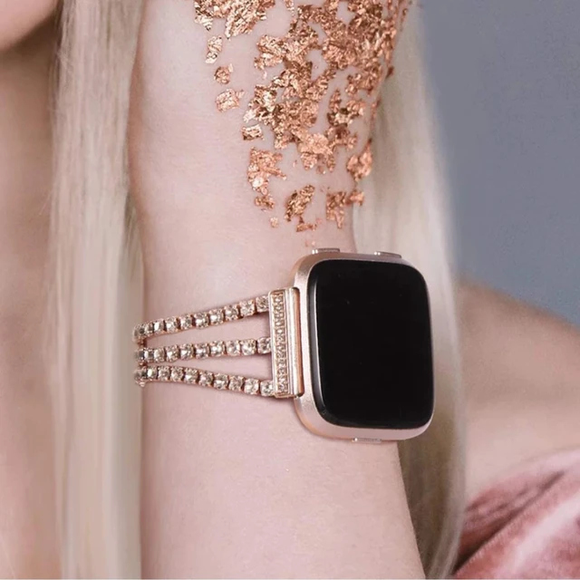 Alt view image 7 of 7 - Metal Strap Compatible with Fitbit Versa 2 Bands,Adjustable Elegant Casual Style Bands Compatible with Fitbit Versa Women (versa 2/versa, Silver)