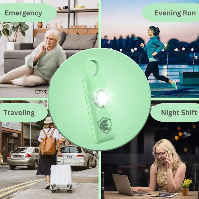Alt view image 3 of 4 - Personal Safety Alarm Rechargeable (Lime)