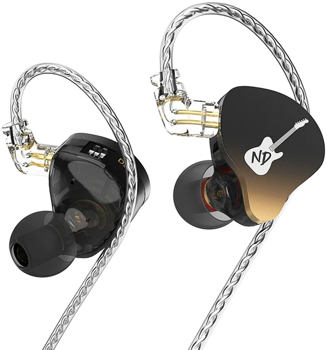 Main image of ND DD3 4 Tone Adjustable in Ear Monitor Headphones, Dual Cavity Dual Magnetic Dynamic IEM Earphones, Clear Sound & Deep Bass Earphones Wired, Gaming Earbuds with 2pin Detachable Cable