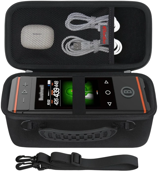 Main image of Carrying Case for Bushnell Golf Wingman HD GPS Speaker, Black+ Golf GPS Speaker and Handheld GPS Rangefinder Hard Travel Bag, with Mesh Pocket Handle Double Zipper, for Protective Storage