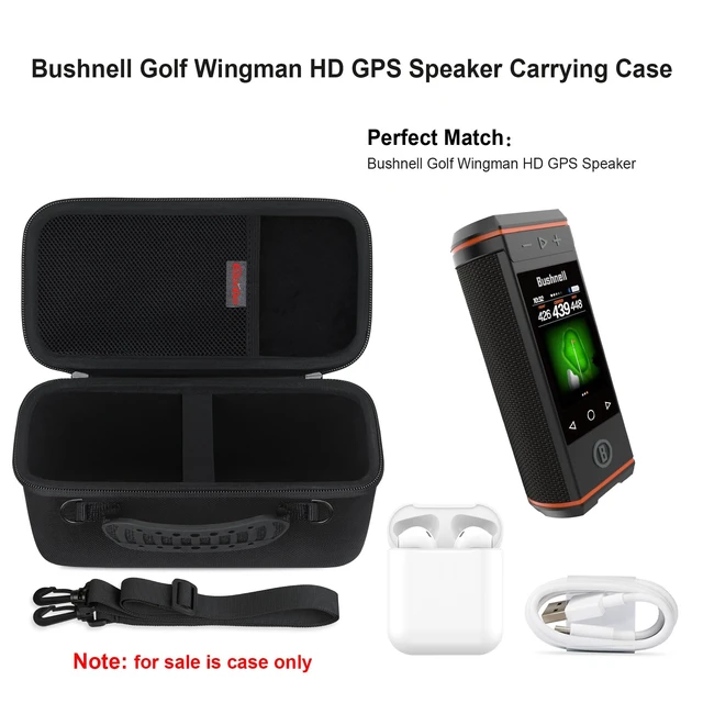 Alt view image 2 of 7 - Carrying Case for Bushnell Golf Wingman HD GPS Speaker, Black+ Golf GPS Speaker and Handheld GPS Rangefinder Hard Travel Bag, with Mesh Pocket Handle Double Zipper, for Protective Storage