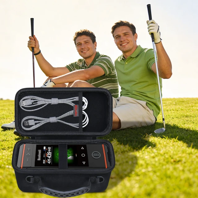 Alt view image 7 of 7 - Carrying Case for Bushnell Golf Wingman HD GPS Speaker, Black+ Golf GPS Speaker and Handheld GPS Rangefinder Hard Travel Bag, with Mesh Pocket Handle Double Zipper, for Protective Storage