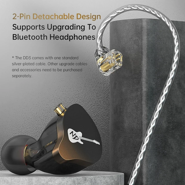 Alt view image 7 of 7 - ND DD3 4 Tone Adjustable in Ear Monitor Headphones, Dual Cavity Dual Magnetic Dynamic IEM Earphones, Clear Sound & Deep Bass Earphones Wired, Gaming Earbuds with 2pin Detachable Cable