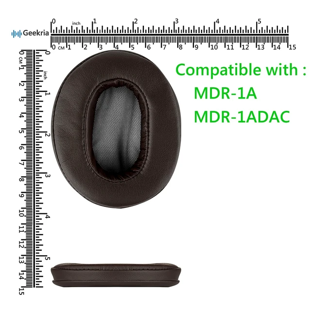 Alt view image 6 of 7 - Replacement Ear Pads Compatible with Sony MDR-1A, MDR-1ADAC Headphones, Ear Cushions (Brown)