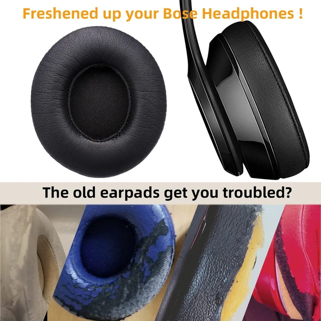 Alt view image 3 of 7 - Replacement Ear Pads for Beats Solo 2 & Solo 3 Headphones, Black Solo2 & Solo3 Earpads Cushions with Noise Isolation Memory Foam and Softer Protein Leather