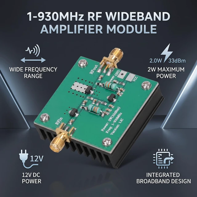 Alt view image 4 of 7 - Amplifier Module 1-930MHz 2.0W Professional RF Amplifier Module