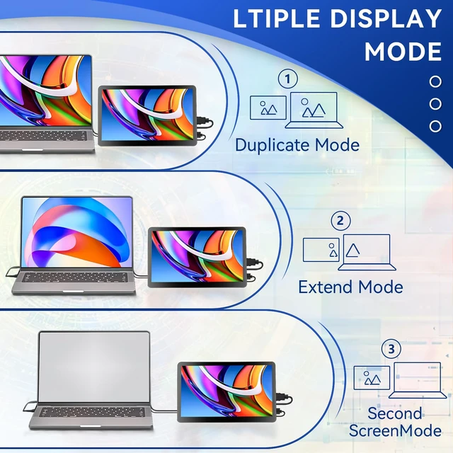 Alt view image 3 of 7 - 7'' Small HDMI Monitor 800x480 Raspberry Pi Screen with Case Second/Extend Screen for Raspberry Pi 5/4/3 Win11/10/8/7, Plug & Play, Dual Speakers, Non-Touch