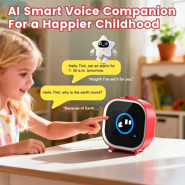 Alt view image 3 of 7 - AI Companion Alarm Clock for Kids,White Elephant Gift &Top Teen Stocking Stuffer for Ages 3-18,Builds Daily Routines,Fights Procrastination with Visual Pomodoro Timer,Stocking Stuffers for Teen