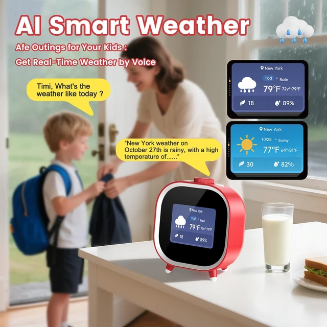 Alt view image 6 of 7 - AI Companion Alarm Clock for Kids,White Elephant Gift &Top Teen Stocking Stuffer for Ages 3-18,Builds Daily Routines,Fights Procrastination with Visual Pomodoro Timer,Stocking Stuffers for Teen