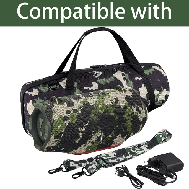 Alt view image 3 of 7 - Hard Travel Case for Xtreme 4 Portable Bluetooth Speaker, Camo Portable Storage, Space For Speaker Accessories, Organized Interior, Protective Zippered Shell, Carry Handle, Shoulder Strap