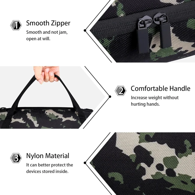 Alt view image 4 of 7 - Hard Travel Case for Xtreme 4 Portable Bluetooth Speaker, Camo Portable Storage, Space For Speaker Accessories, Organized Interior, Protective Zippered Shell, Carry Handle, Shoulder Strap