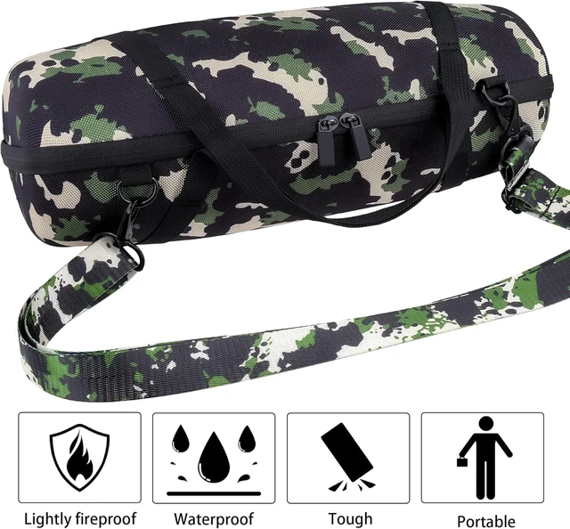 Alt view image 6 of 7 - Hard Travel Case for Xtreme 4 Portable Bluetooth Speaker, Camo Portable Storage, Space For Speaker Accessories, Organized Interior, Protective Zippered Shell, Carry Handle, Shoulder Strap