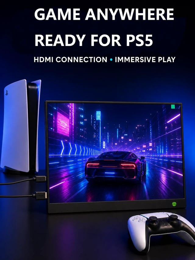 Alt view image 6 of 7 - Portable Monitor, 15.6'' 1080P USB C HDMI Portable Second External Monitor 60Hz IPS HDR Ultra-Thin Dual USB-C HDMI Portable External Screen for Laptop