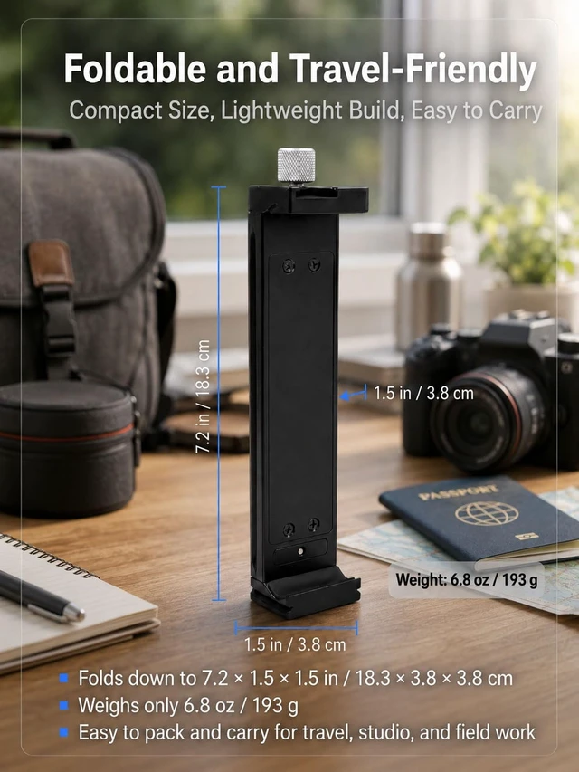 Alt view image 3 of 7 - LM-01 Arca Swiss Laptop Tripod Mount Foldable Aluminum, For MacBook Pro & iPad, Portable Clamp, 1/4" Screw Mount, For Photography, Video & Tethering