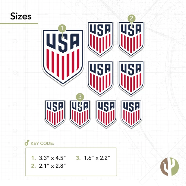 Alt view image 3 of 7 - US Soccer USMNT Sticker Decal (T3-1) Officially Licensed USSF USA Vinyl Laptop, Bottle, Cars and Scrapbook, Merch