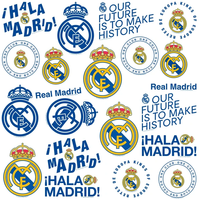 Alt view image 3 of 6 - Real Madrid Vinyl Sticker Pack 50, Car Accessories, Skateboard & More Officially Licensed Real Madrid Stickers Great for Water Bottles, Skateboards, Luggage, Laptops, Bumpers & Cars