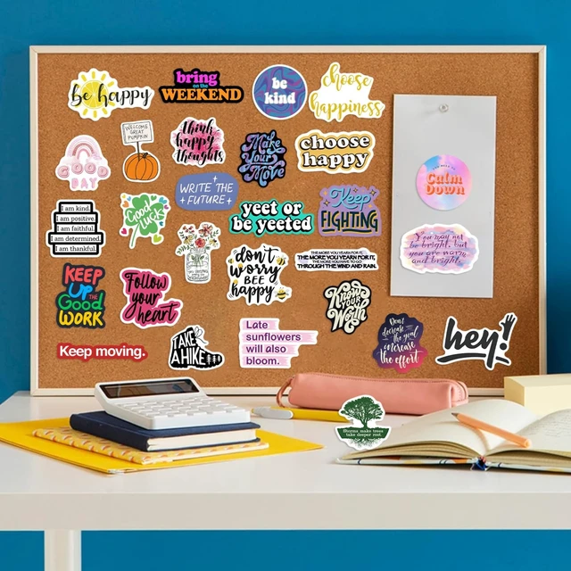 Alt view image 6 of 7 - 312 Unique Inspirational Quote Stickers, Positive Affirmation Vinyl Decals for Laptop Water Bottle Journal Phone Case Scrapbook DIY