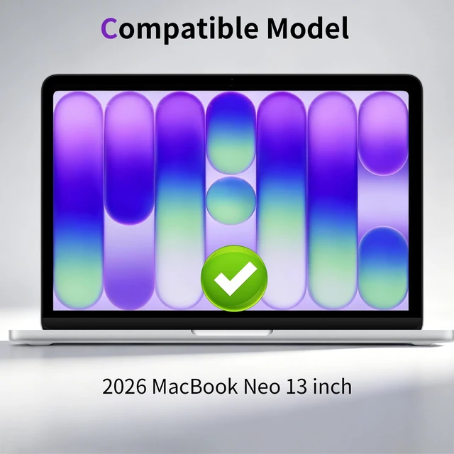 Alt view image 2 of 6 - 2 Pack for 2026 MacBook Neo 13-Inch Anti Reflective Screen Protector Anti Blue Light PET Screen Protector Ultra Clear for Macbook Neo 13 Inch