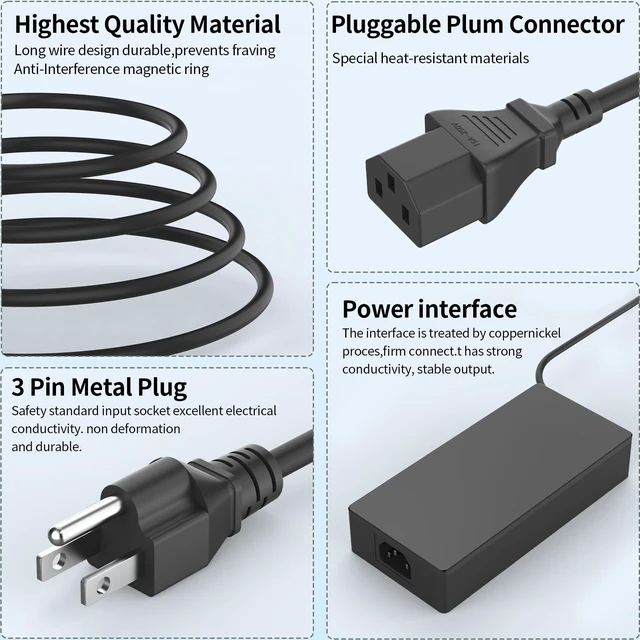 Alt view image 4 of 7 - 280W ADP-280EB B AC Charger Compatible with Asus ROG Strix G15 G17 G513R G513QY G614J G713Q Scar 15 17 G532L G533Z G732L G733Z Hero Scar III G731G G531G G703G Gaming Laptop Power Supply Adapter Cord
