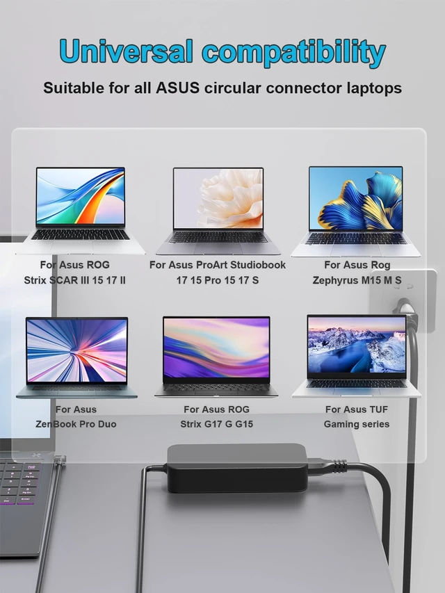 Alt view image 3 of 7 - 230W ADP-230GB B Charger Compatible with Asus ROG Strix G G15 G17 G512 GL531 G702 G712 Scar 15 17 II III G532 G542L G732 G531 Zephyrus S M M15 S15 GX735 GX531 GM501 GU502 GX502 Laptop