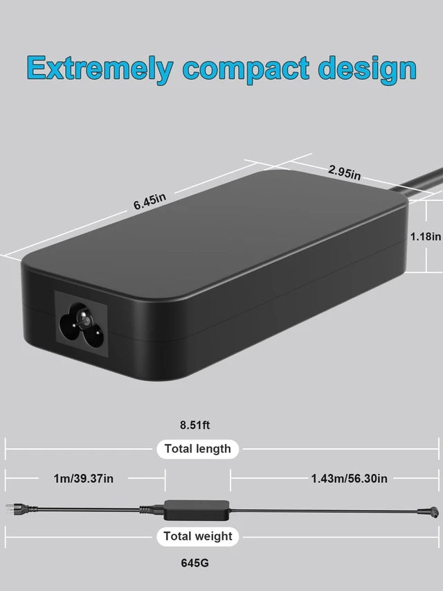 Alt view image 4 of 7 - 230W ADP-230GB B Charger Compatible with Asus ROG Strix G G15 G17 G512 GL531 G702 G712 Scar 15 17 II III G532 G542L G732 G531 Zephyrus S M M15 S15 GX735 GX531 GM501 GU502 GX502 Laptop
