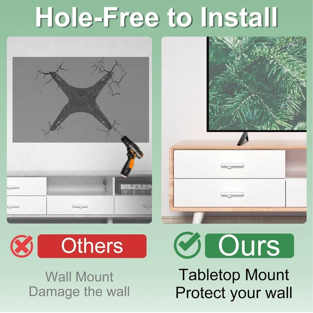 Alt view image 4 of 7 - Not Universal, TV Stand Only for Insignia Roku TV Stand Legs Replacement with Screws Set Using Correct Stand Hole as Marked, Hole Spacing 0.48 to 0.94in Only, Refer to Image 2 to Confirm