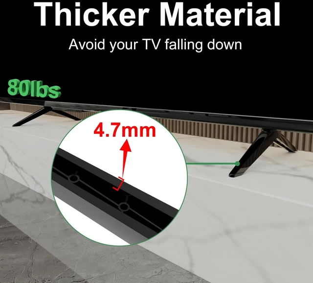Alt view image 6 of 7 - Not Universal, TV Stand Only for Insignia Roku TV Stand Legs Replacement with Screws Set Using Correct Stand Hole as Marked, Hole Spacing 0.48 to 0.94in Only, Refer to Image 2 to Confirm