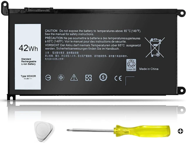 Main image of WDX0R Laptop Battery Replacement for Dell Inspiron 13 15 5000 7000 Series 5379 5565 5567 5570 5579 5570 7579 7573 7378 Latitude 3400 3500 3480 3580 7368 17 5765 5767 P69G 3CRH3 T2JX4 42Wh