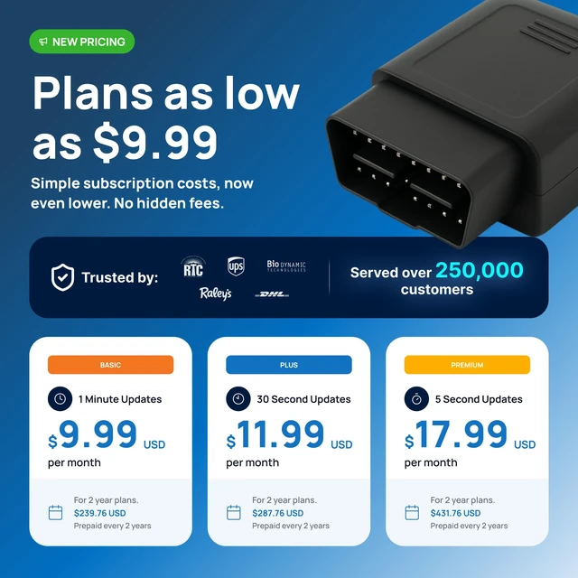 Alt view image 2 of 7 - TrackPort OBD II GPS Tracker for Vehicnles, Plug in Subscription Required, GPS Tracker, OBD Plug & Play Real Time Tracking, Geofencing, Speed Alerts, Car Tracker, 8ft Accuracy