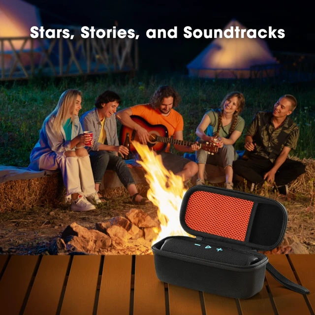 Alt view image 3 of 7 - Hard Travel Carrying Case for JBL Flip 7/6/5/4 and JBL Grip -Black Portable Water-resistant Speaker Storage Bag with Shoulder Strap, Protective Holder Cover for Charging Cable Accessories
